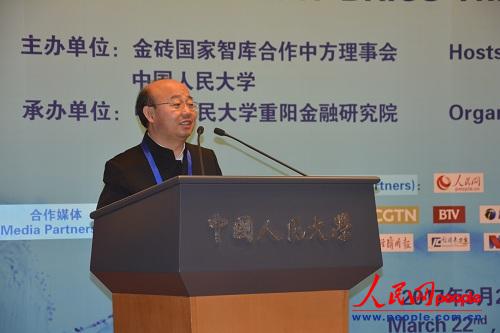 金砖国家智库合作中方理事会秘书长、中联部研究室主任栾建章 刘亚洁摄