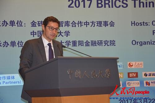 巴西驻华使馆一等秘书卡洛斯 刘亚洁摄