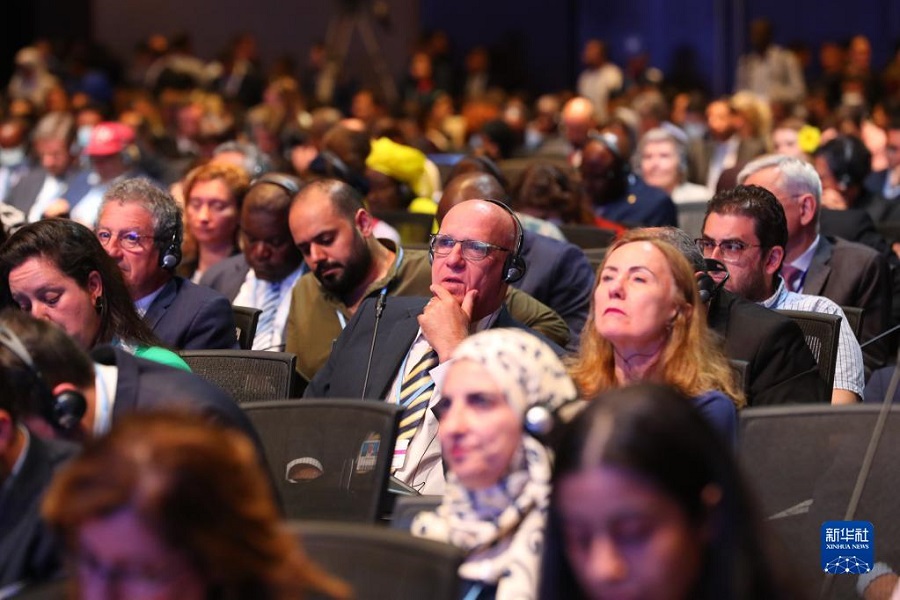 ����11��6���ڰ���ɳķɳ��������ġ����Ϲ�����仯��ܹ�Լ���ڶ�ʮ�ߴε�Լ����ᣨCOP27����Ļ�ֳ������գ������Ϲ�����仯��ܹ�Լ���ڶ�ʮ�ߴε�Լ����ᣨCOP27���ڰ�����������ɳķɳ���տ�Ļ���»������ ���ȿ� ��