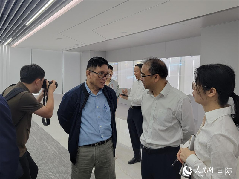 南方电网公司有关负责人回答外媒记者问题。人民网 宁玉瑛摄