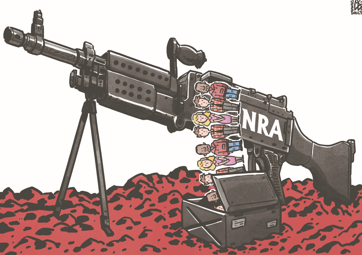 NRA成为推行枪支管控背后最大的阻力。(来源:中国日报 作者:蔡艨)