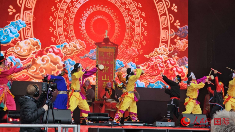 伦敦新春庆典现场。人民网 郭锦标、杨浩鹏摄