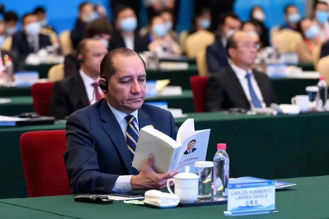 厄瓜多尔前副外长拉雷亚。受访者供图