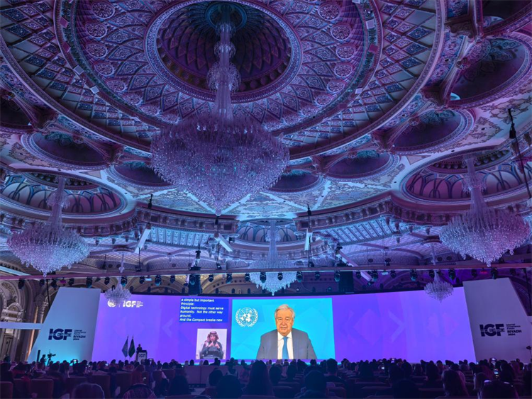 图为第19届联合国互联网治理论坛(IGF)“推动科技企业履行儿童网络保护责任”开放论坛活动现场。中国传媒大学供图。