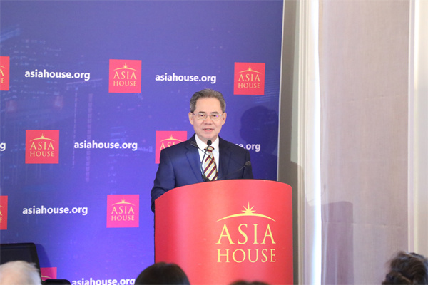 郑泽光大使致辞。中国驻英国使馆供图