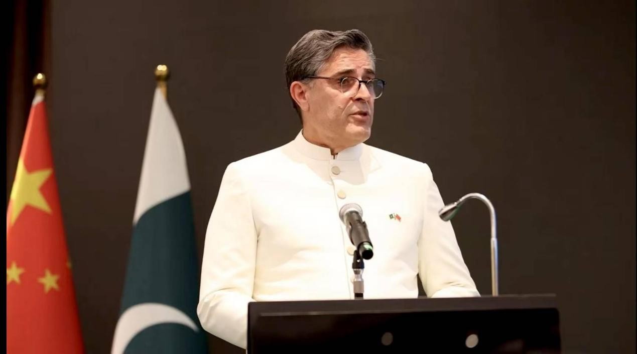巴基斯坦驻华大使卡里尔·哈什米致辞。巴基斯坦驻华大使馆供图
