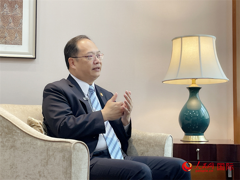 泰国驻华大使韩灿才。人民网 武妍虹摄