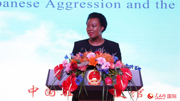 南非小企业发展部长亚伯拉罕斯致辞。人民网 刘畅摄