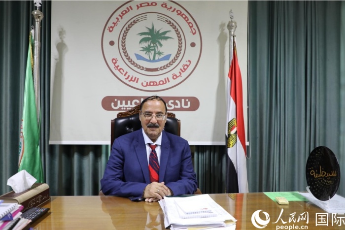 图为埃及气候与环境专家马格迪·阿拉姆。人民网记者 沈小晓摄