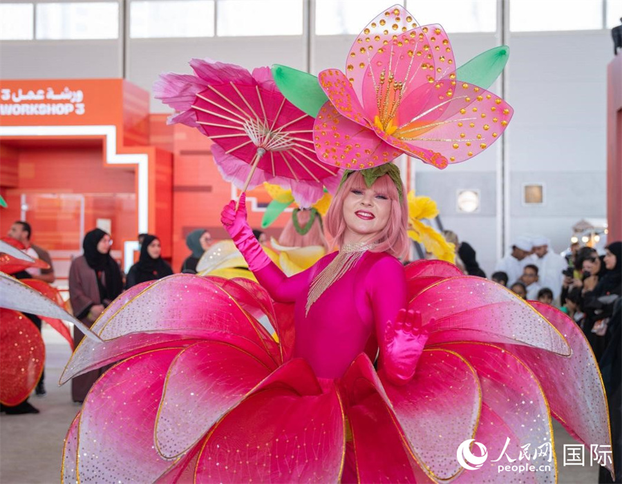 书展期间举办的艺术表演。人民网 塔里克·易卜拉欣摄