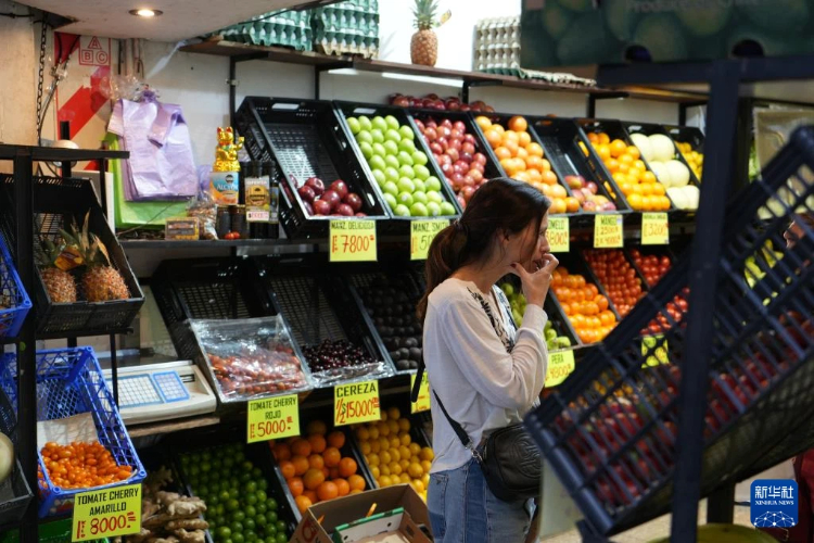 11月14日,市民在阿根廷首都布宜诺斯艾利斯的一家果蔬店选购食品。新华社记者 张铎 摄