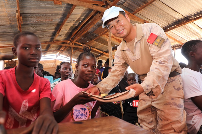 活动现场。维和工兵分队供图