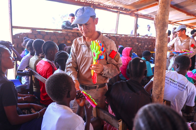 活动现场。维和工兵分队供图