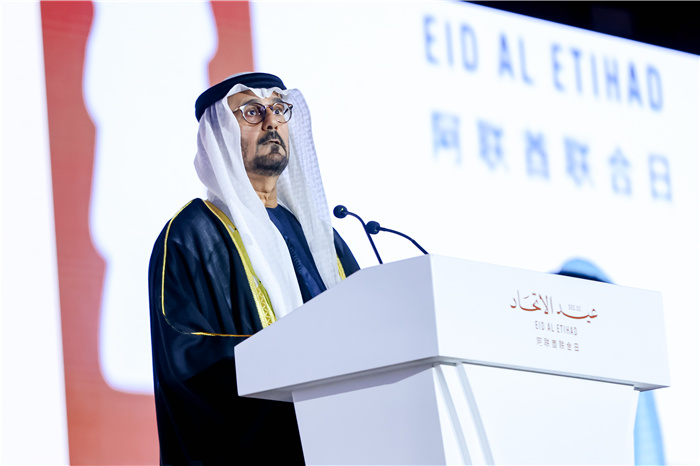 阿联酋驻华大使侯赛因·伊卜拉欣·哈马迪发表致辞。阿联酋驻华大使馆供图