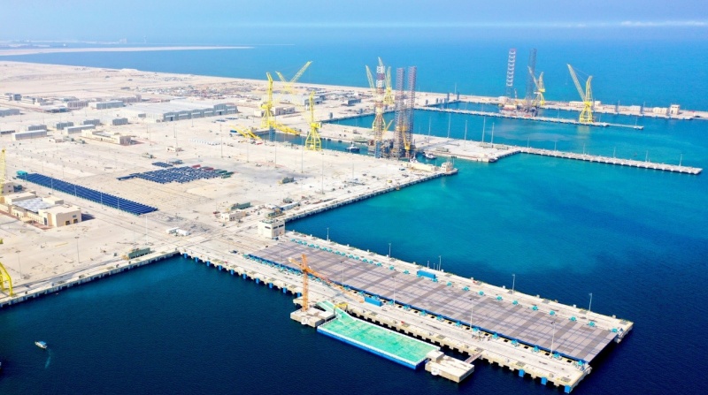 沙特萨勒曼国王国际综合港务设施项目。沙特阿美供图