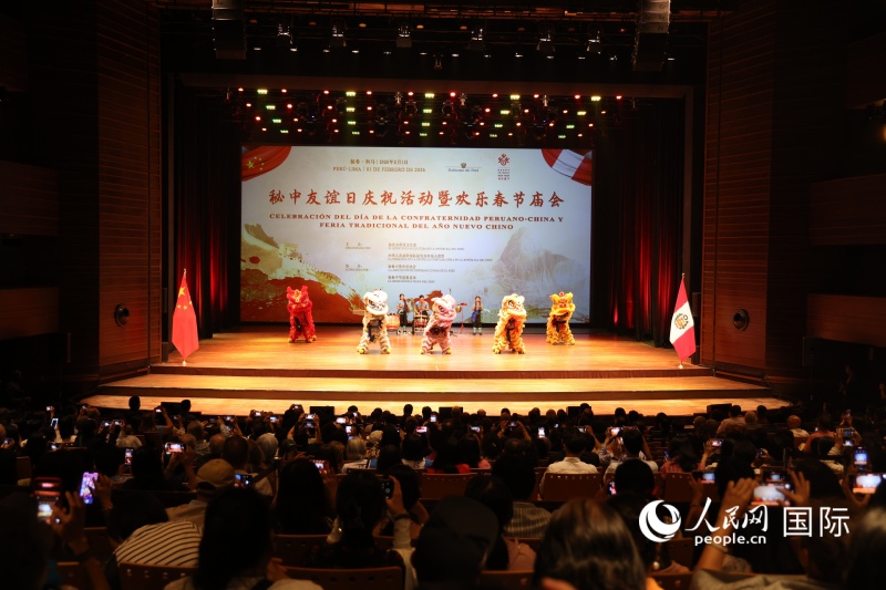 秘中友谊日庆祝活动当天举办的文艺晚会现场。人民网记者 陈海琪摄