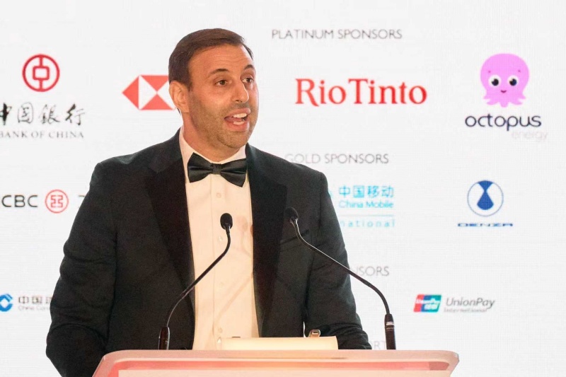 48家集团主席杰克·佩里发表新春致辞。杨浩鹏摄