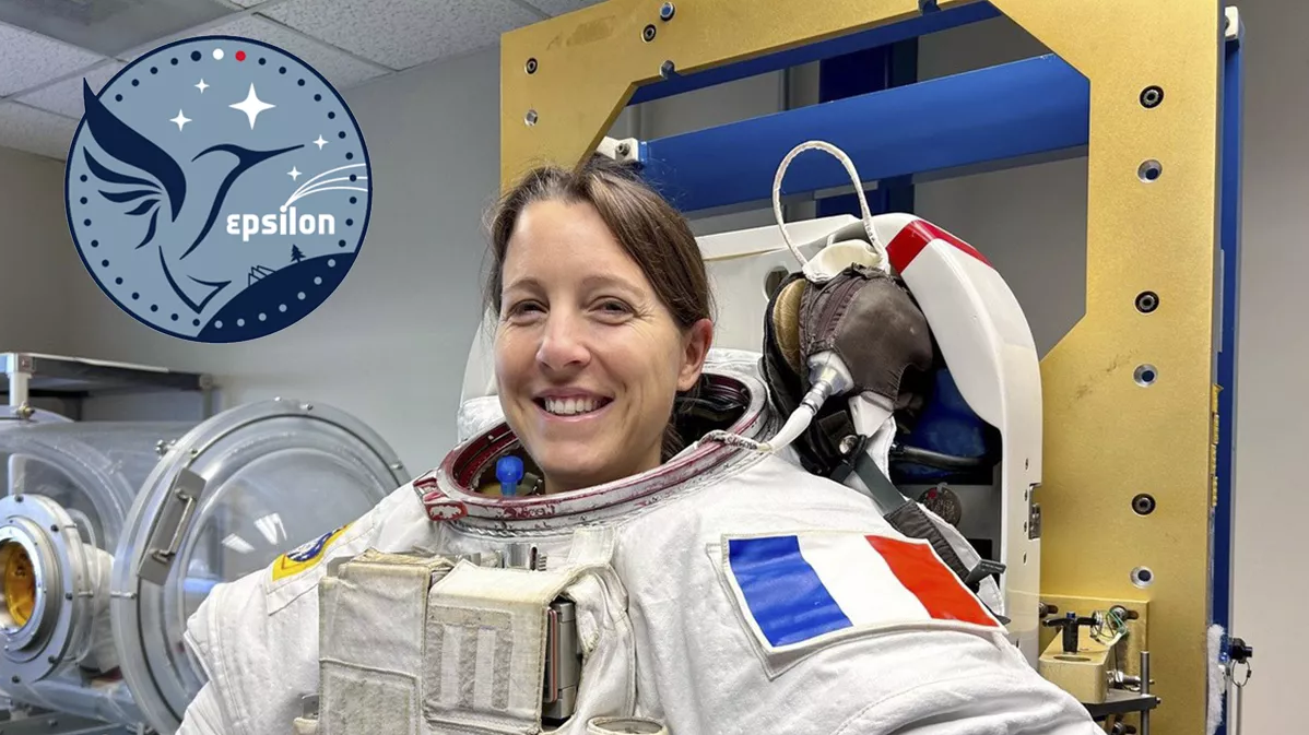 图片：法国女宇航员索菲·阿登诺工作照。 法国驻华大使馆供图