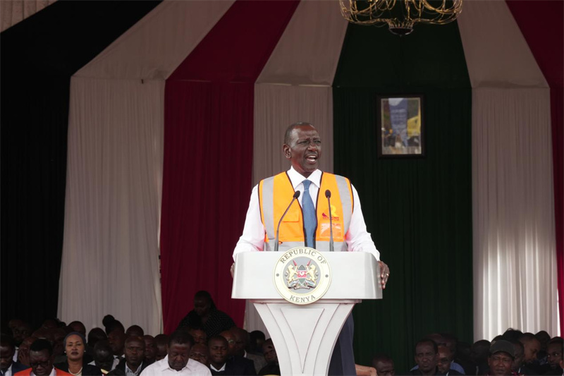 肯尼亚总统鲁托出席仪式并致辞。杨润泽摄