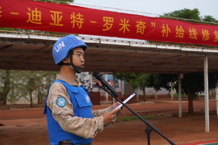 官兵代表表决心。高俊伟摄