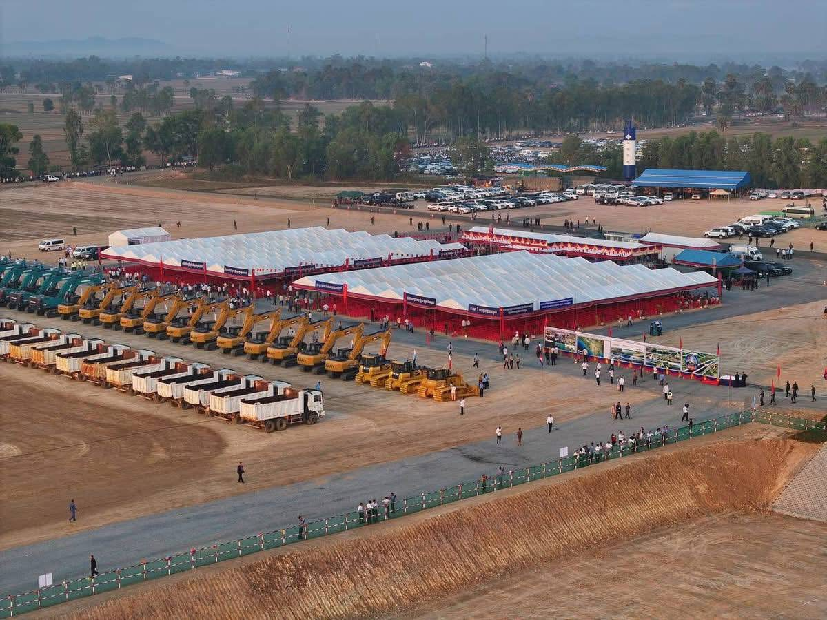 扶南德佐综合水利项目第二阶段开工仪式现场。（主办方提供）