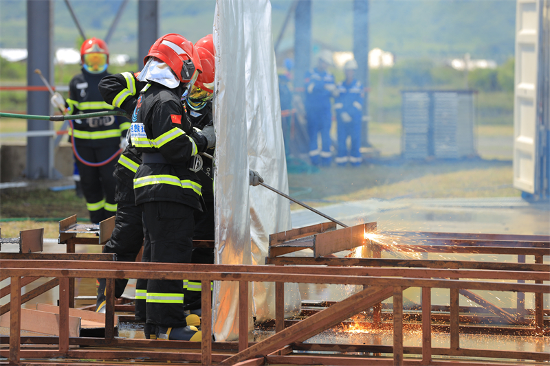 演练现场。张鑫摄