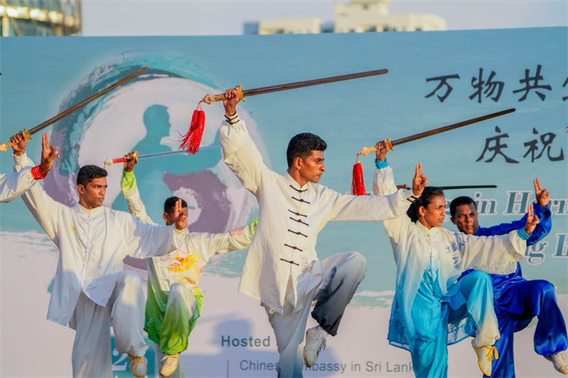 当地太极爱好者表演太极剑等项目。主办方供图