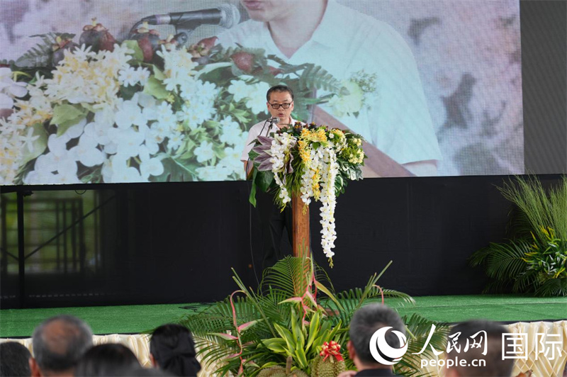 中国驻宋卡府副总领事张小溶致辞。人民网记者 简承渊摄