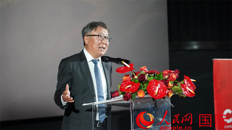 吴鹏大使发表致辞。人民网 刘畅摄