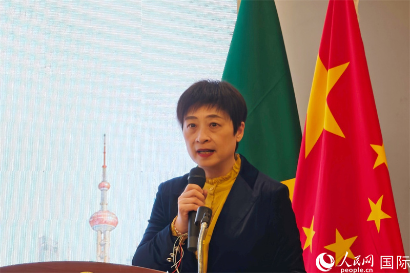中国驻里约总领事田敏出席活动并致辞。人民网记者 陈海琪摄