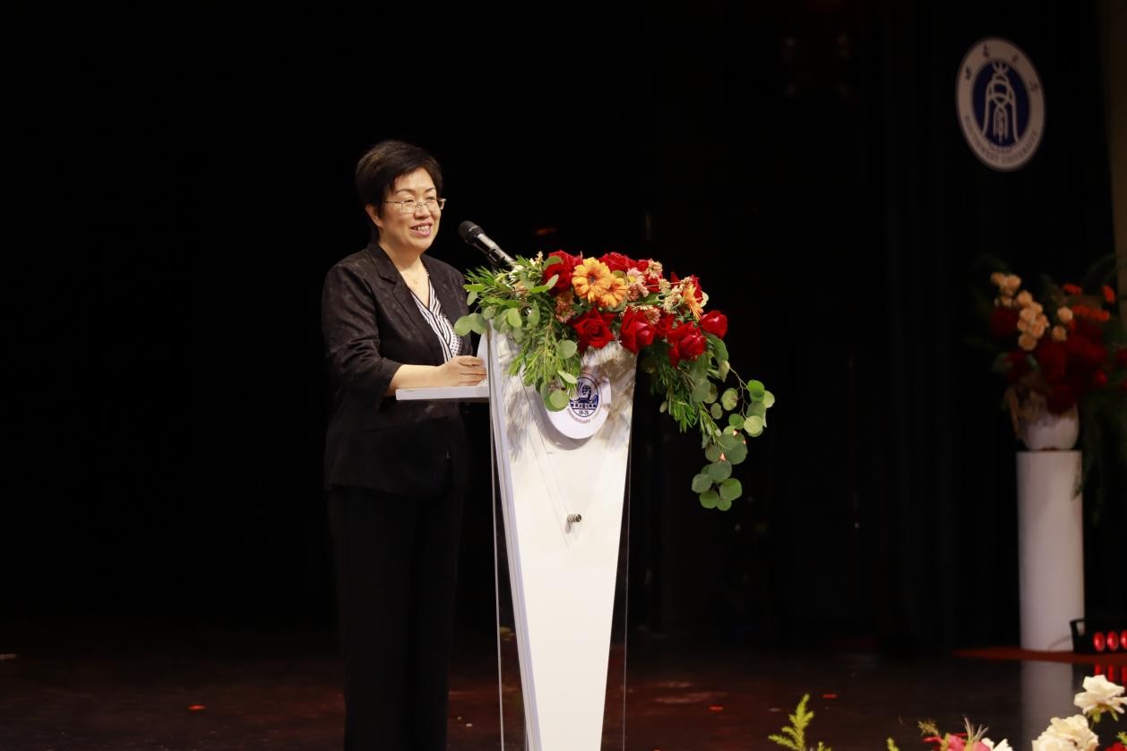 中国驻孔敬总领馆总领事刘红梅致辞。泰国孔敬大学孔子学院供图
