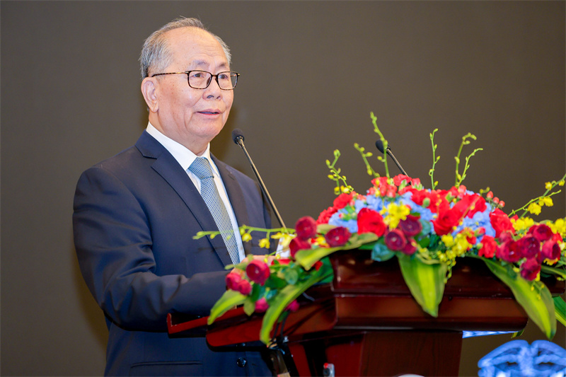 哥伦比亚独立216周年招待会现场，中国政府拉美事务特别代表邱小琪致辞。哥伦比亚驻华大使馆供图