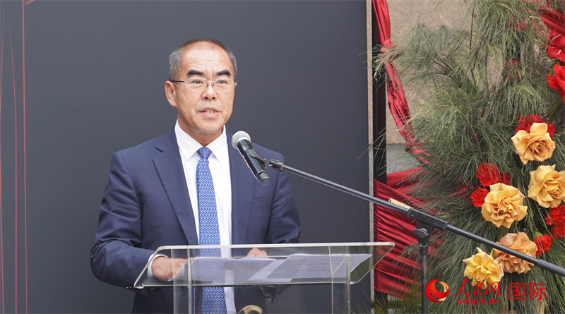 中国驻约翰内斯堡总领事潘庆江致辞。人民网 刘畅摄