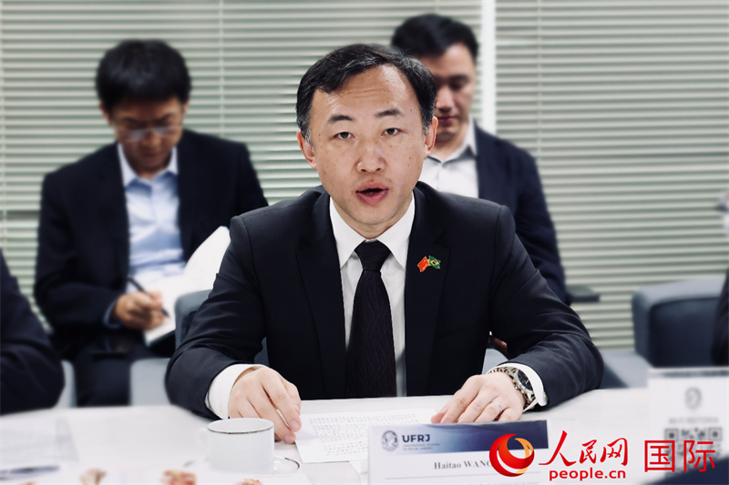 中国驻里约热内卢总领馆代总领事王海涛在活动上致辞。人民网记者 陈海琪摄