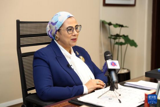 10月7日,埃及国家妇女委员会主席阿玛勒·阿马尔在埃及首都开罗接受新华社记者专访。新华社记者 隋先凯 摄