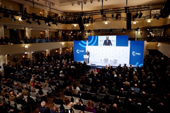 这是2月13日在德国慕尼黑拍摄的第62届慕尼黑安全会议开幕式现场。新华社记者李颖摄