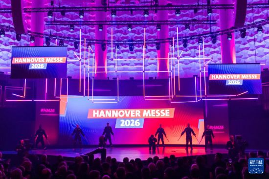 这是4月19日拍摄的德国汉诺威工业博览会开幕式现场。新华社记者 张豪夫 摄