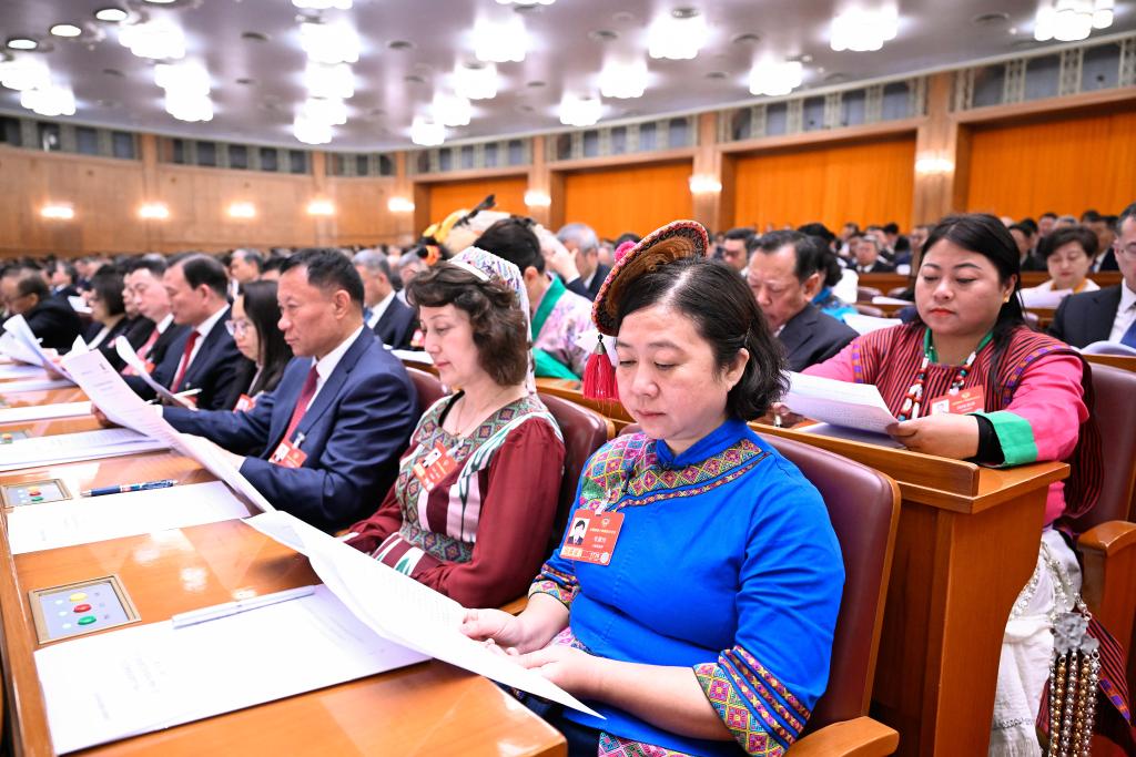 2026年3月4日下午，中国人民政治协商会议第十四届全国委员会第四次会议在北京人民大会堂开幕。新华社记者 申宏 摄